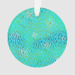 Party Muster mit Feuerwerk in Aqua Ornament