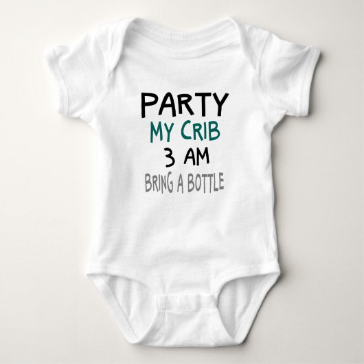 Party My Crib Baby One Stück Baby Strampler (Vorderseite)