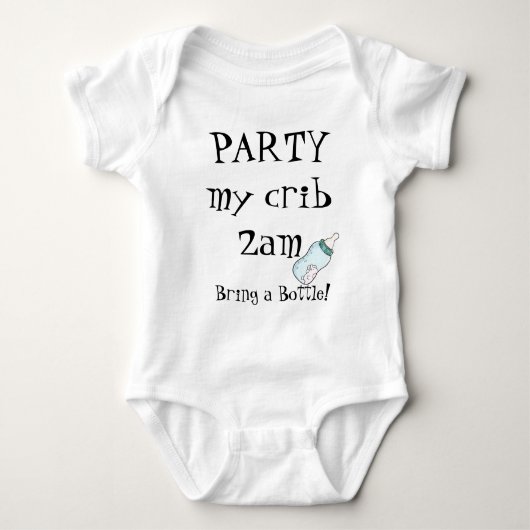 Party my crib bring botle baby strampler (Vorderseite)