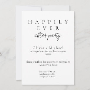 Party nach der Hochzeitsflucht und Rezeption Einladung