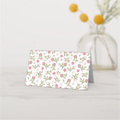 Party Name Platzkarte-Rosa-Buds Platzkarte (Rückseite)