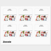 Party Name Tag Weihnachten Gnome Feiertag Quadratischer Aufkleber (Blatt)
