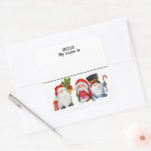 Party Name Tag Weihnachten Gnome Feiertag Quadratischer Aufkleber (Umschlag)