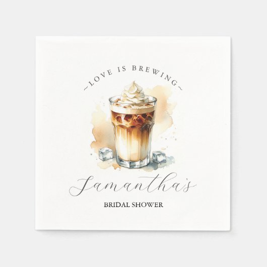 Party Napkin Decorative Coffee Theme Brautparty Serviette (Vorderseite)