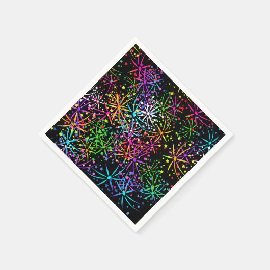 Party Napkin Regenbogen Feuerwerk Leuchtturm Route Serviette (Ecke)