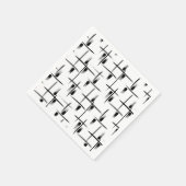 Party Napkin: Schwarz-Weiß-Papier Serviette (Ecke)