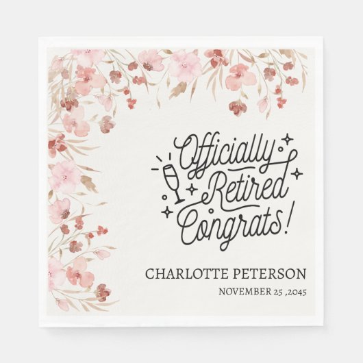 Party Napkins: Aquarellfarben Serviette (Vorderseite)