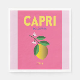 Party Napkins Capri Italien Serviette