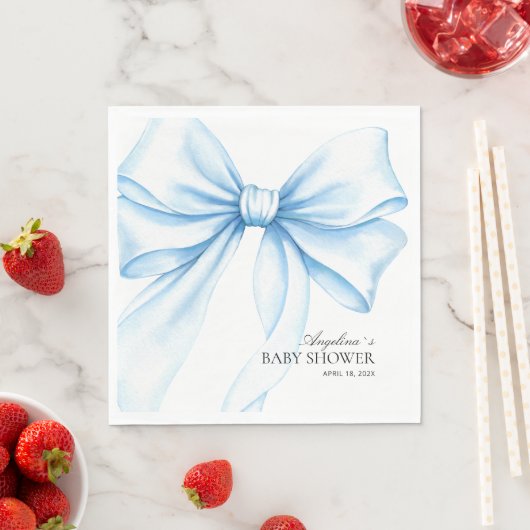 Party Napkins for baby shower with adorable bow. Serviette (Beispiel)