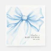 Party Napkins for baby shower with adorable bow. Serviette (Vorderseite)