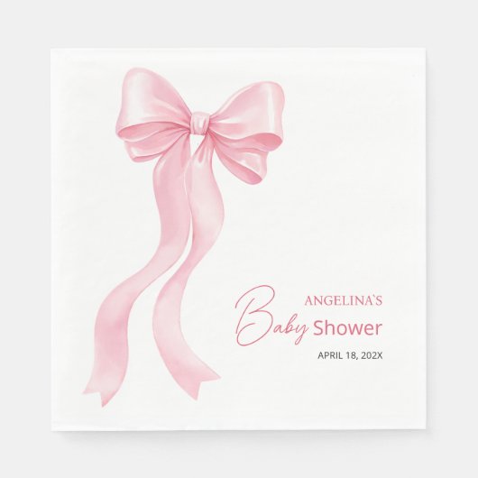 Party Napkins für Babydusche mit bezauberndem Boge Serviette (Vorderseite)