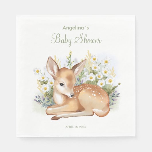 Party Napkins für die Babydusche mit bezauberndem  Serviette (Vorderseite)