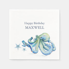Party Napkins Kid's Geburtstag Niedlicher Oktopus Serviette