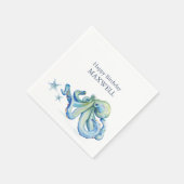 Party Napkins Kid's Geburtstag Niedlicher Oktopus Serviette (Ecke)