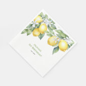 Party Napkins Lemon Zitrus 1. Geburtstag. Serviette (Ecke)