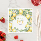 Party Napkins Lemon Zitrus 1. Geburtstag. Serviette (Beispiel)