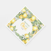 Party Napkins Lemon Zitrus 1. Geburtstag. Serviette (Ecke)