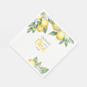 Party Napkins Lemon Zitrus 1. Geburtstag. Serviette (Ecke)