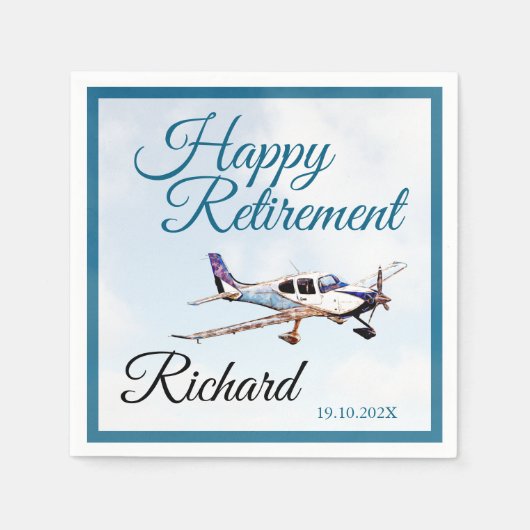 Party Napkins mit Flugzeugdesign 2 Serviette (Vorderseite)