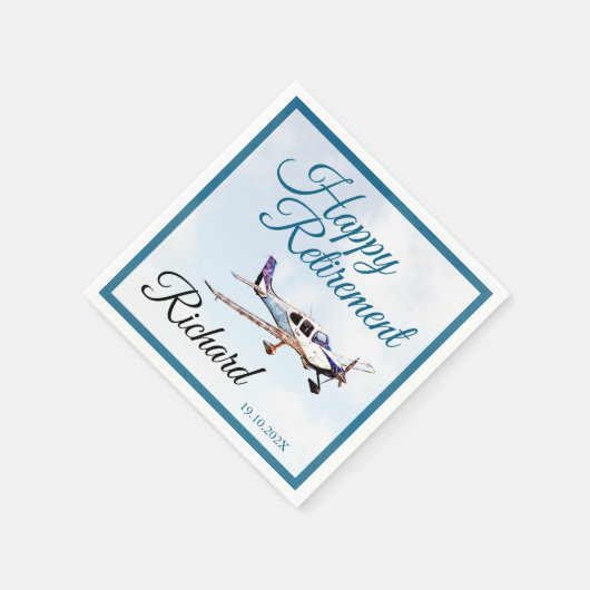 Party Napkins mit Flugzeugdesign 2 Serviette (Ecke)