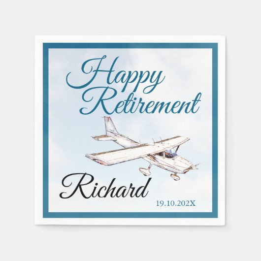 Party Napkins mit Flugzeugdesign 3 Serviette (Vorderseite)