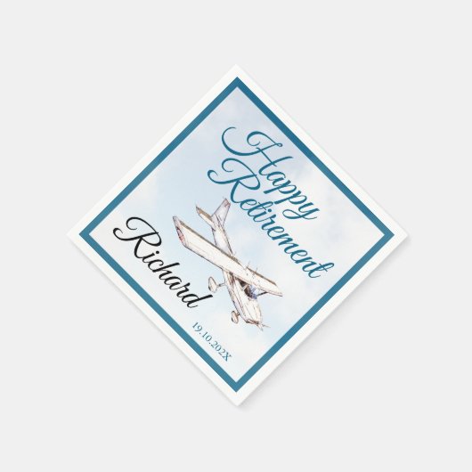 Party Napkins mit Flugzeugdesign 3 Serviette (Ecke)