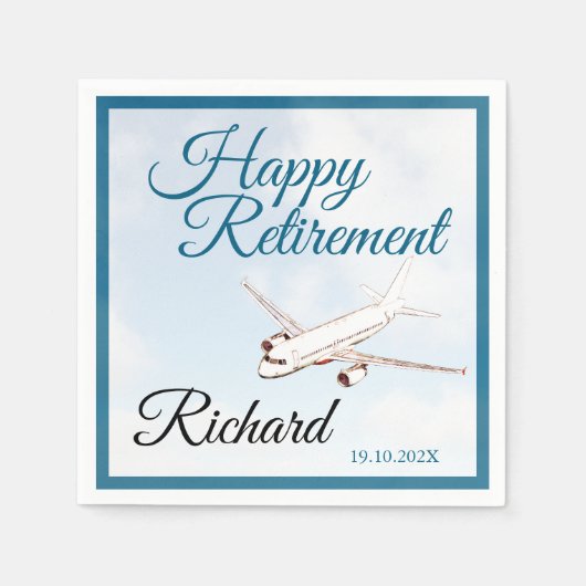 Party Napkins mit Flugzeugdesign Serviette (Vorderseite)