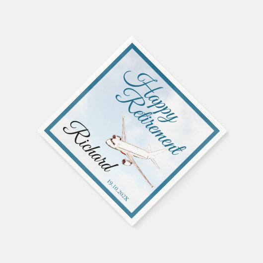 Party Napkins mit Flugzeugdesign Serviette (Ecke)