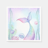 Party Napkins Nautical Themed Birthday Party. Serviette (Vorderseite)