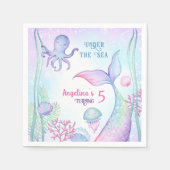 Party Napkins Nautical Themed Birthday Party. Serviette (Vorderseite)