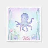 Party Napkins Nautical Themed Birthday Party. Serviette (Vorderseite)