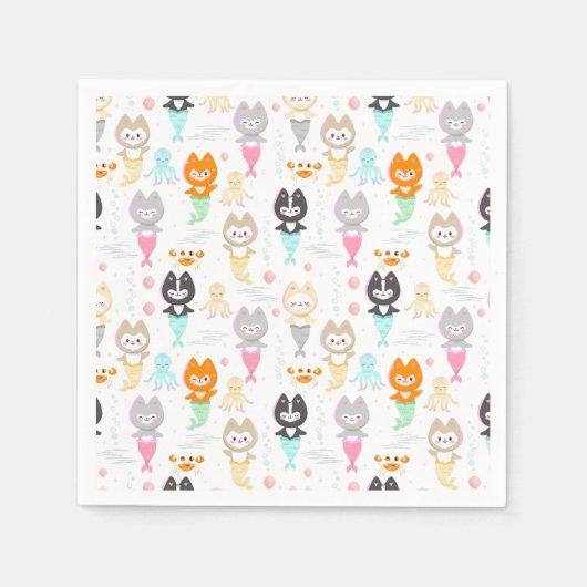 Party Napkins Nautical Themed Birthday Party. Serviette (Vorderseite)