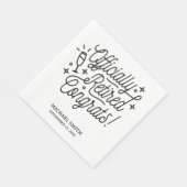 Party Napkins (Schwarz-Weiß-Altersheime) Serviette (Ecke)