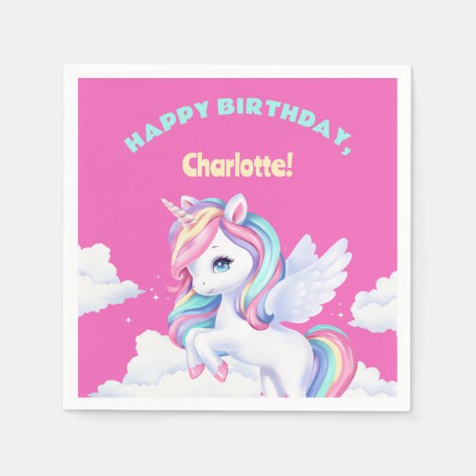 Party Napkins to a magical birthday party. Serviette (Vorderseite)