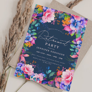 Party Navy Blue Einladung