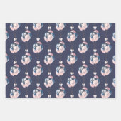 Party Navy und Blush | Blue Pink Confetti Balloons Geschenkpapier Set (Vorderseite)