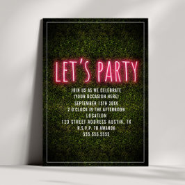 Party Neon Boxwood Generic All Purpose Einladung