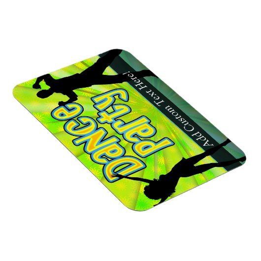 Party, Neon Grün/Schwarz Magnet (Rechte Seite)