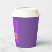 Party nimmt zwei Lila Gelb-Papier-Cup Pappbecher (Links)