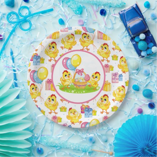 Party Oaster Chicks Papier Teller (Party)