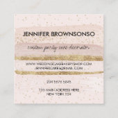 Party Occasion Catering Koch Event Cake Baker Quadratische Visitenkarte (Rückseite)