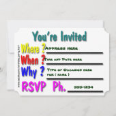 Party oder Ankündigung des Ruhestands (Rückseite)