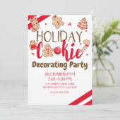 Party oder Austausch von Urlaubscookies Einladung (Stehend Vorderseite)