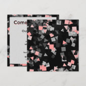 Party oder Feier Confetti Rosa Einladungen (Vorne/Hinten)