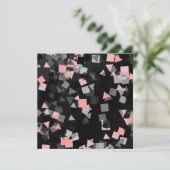 Party oder Feier Confetti Rosa Einladungen (Stehend Vorderseite)