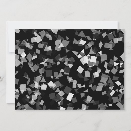 Party oder Feier Neujahr Confetti Einladungen (Rückseite)