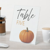 Party oder Hochzeit Tischnummern Kürbis Sockelschild (In SItu)