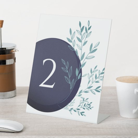 Party oder Hochzeit Tischnummern Sockelschild (In SItu)