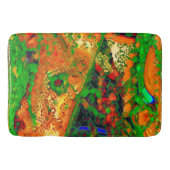 Party oder Karneval von Malereien, orange und grün Badematte (Vorderseite)