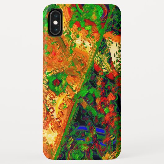 Party oder Karneval von Malereien, orange und grün Case-Mate iPhone Hülle (Rückseite)